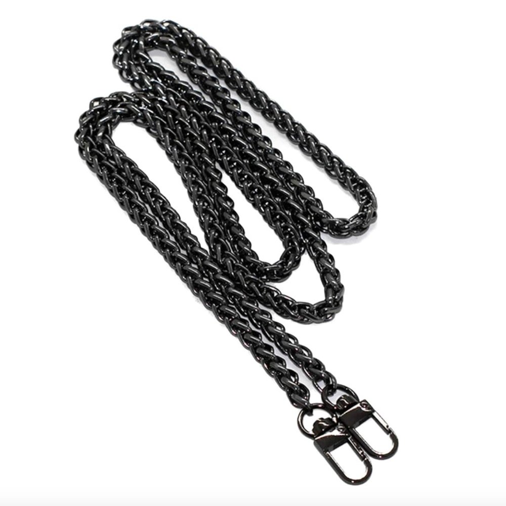 Gunmetal Iron Lantern/Box Weave Purse Chain Shoulder/Crossbody - UNBRANDED